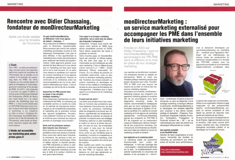 Article Entreprendre 05 16